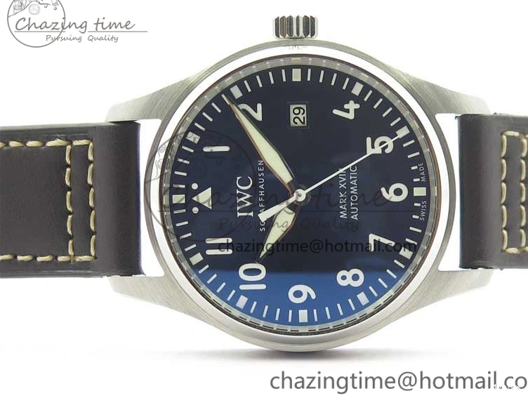 MIROTIME 0105 MARK XVIII Le Petit Prince IW327004 SS FKF 1:1 Best Edition Blue Dial On Brown Leather Strap Trendsetting 7117